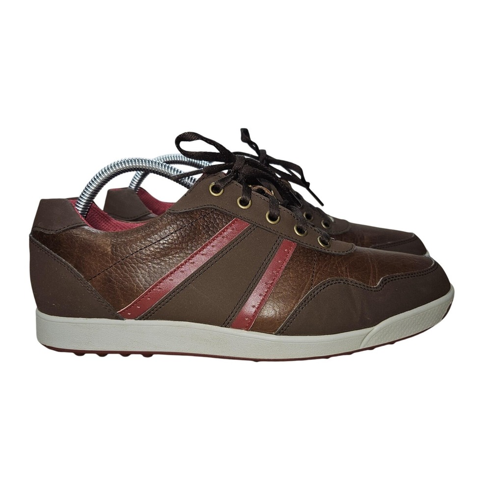 FootJoy Contour Casual Shoes Mens Size 9 Brown Red Golf Leather Lace Up‎ 54371